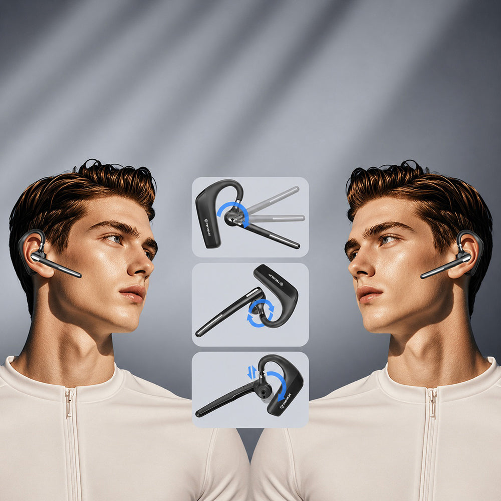 Handsfree Bluetooth Techsuit  PowerTalks G6, MultiPoint, A2DP, Negru