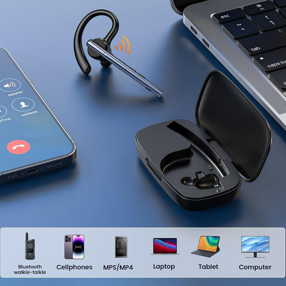 Handsfree Bluetooth Techsuit Vocelis Pro CB4, A2DP, Albastru