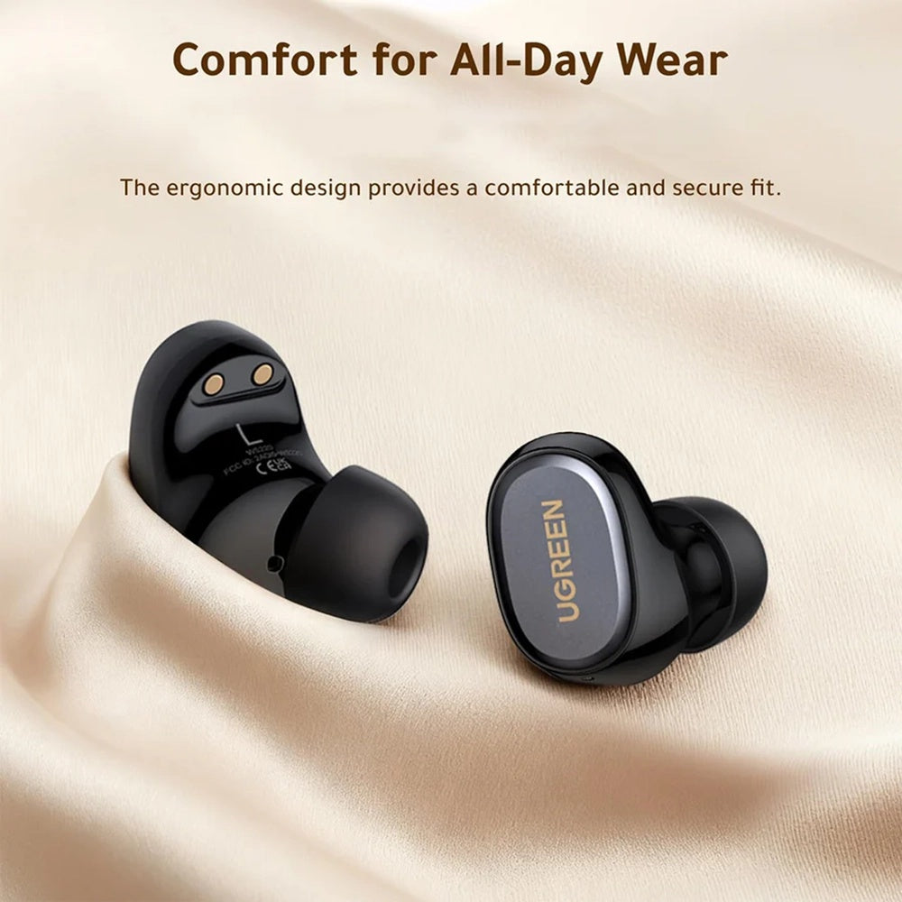Handsfree Bluetooth UGREEN Dots (75628), TWS, MultiPoint, Negru