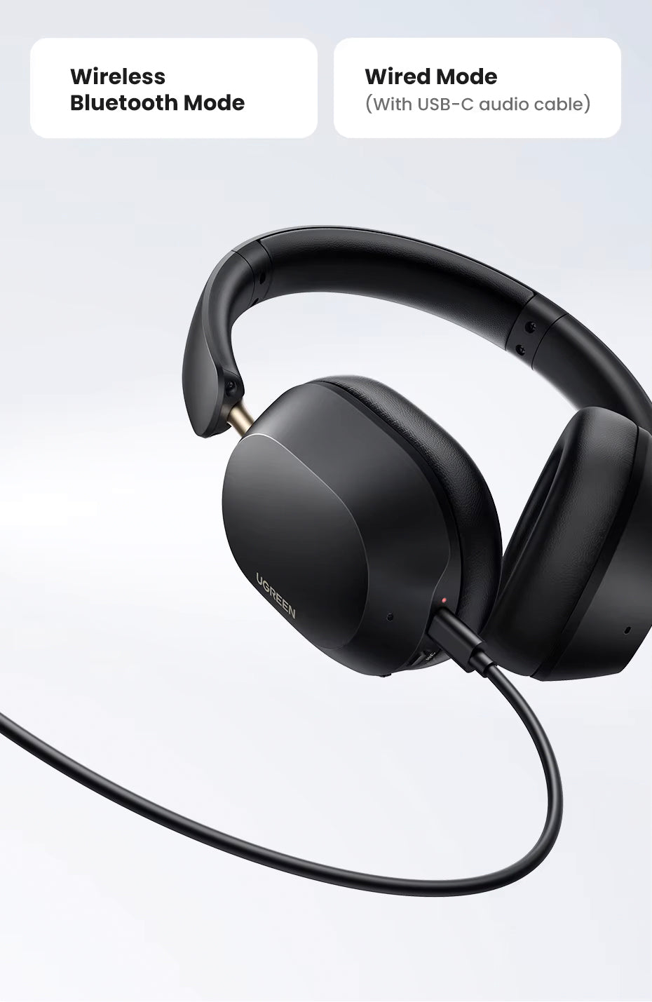 Handsfree Bluetooth UGREEN HiTune Max5C HP203, A2DP, ANC, Negru