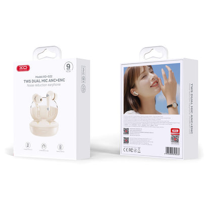 Handsfree Bluetooth XO Design G22, TWS, ANC, Bej