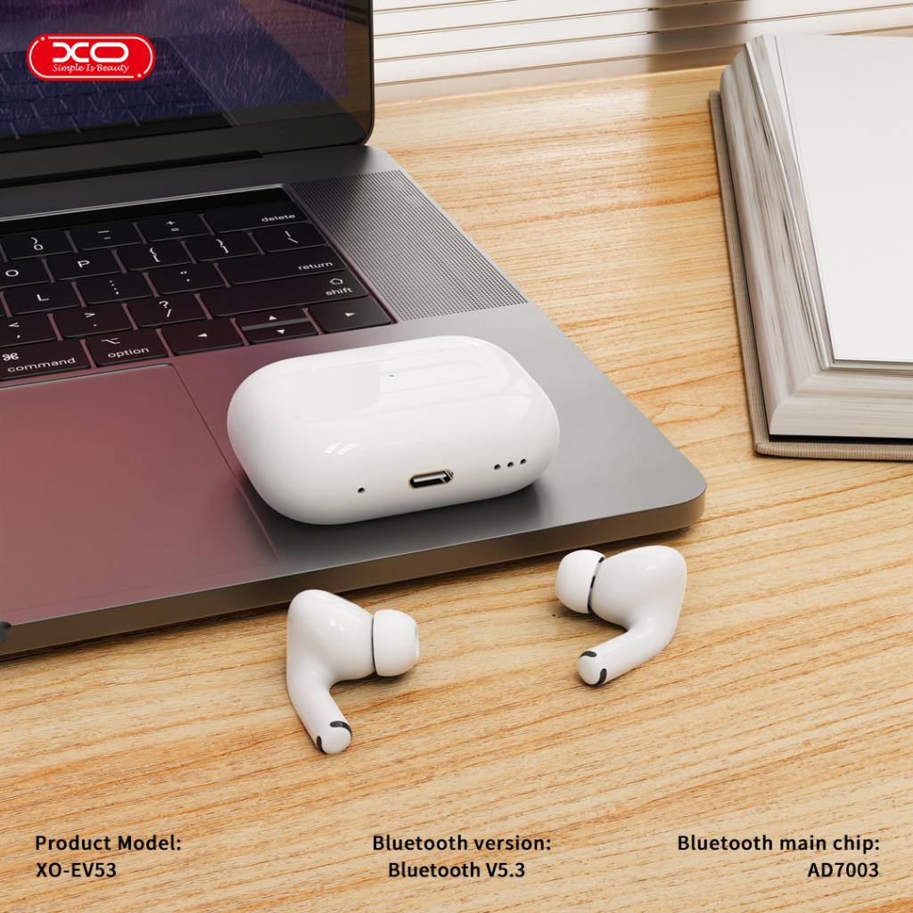 Handsfree Bluetooth XO Design EV53, TWS, ANC, Alb