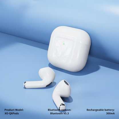 Handsfree Bluetooth XO Design Q6 Pods, TWS, Alb