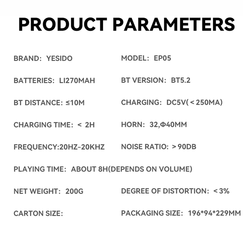 Handsfree Bluetooth Yesido EP05, A2DP, ANC, Negru