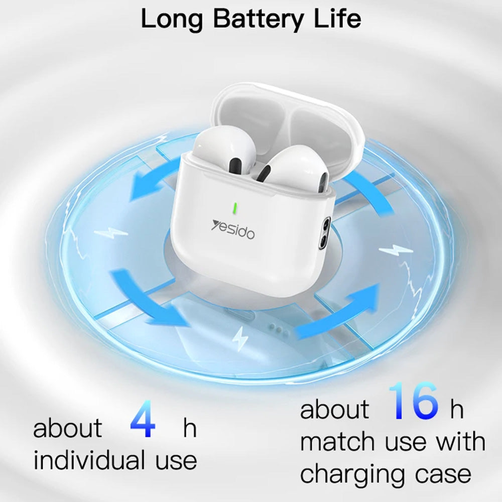 Handsfree Bluetooth Yesido TWS17, TWS, Alb