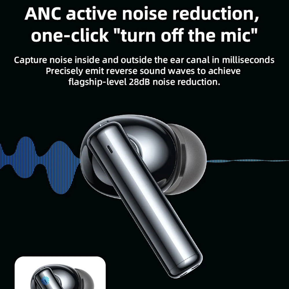 Handsfree Bluetooth Yesido TWS23, TWS, ANC, Negru
