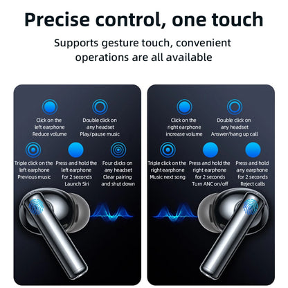 Handsfree Bluetooth Yesido TWS23, TWS, ANC, Negru