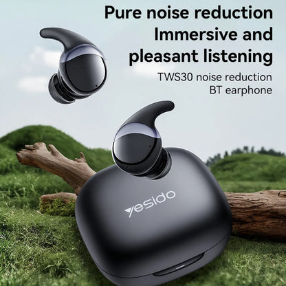 Handsfree Bluetooth Yesido TWS30, TWS, ANC, Negru