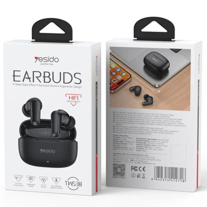 Handsfree Bluetooth Yesido TWS38, TWS, Negru