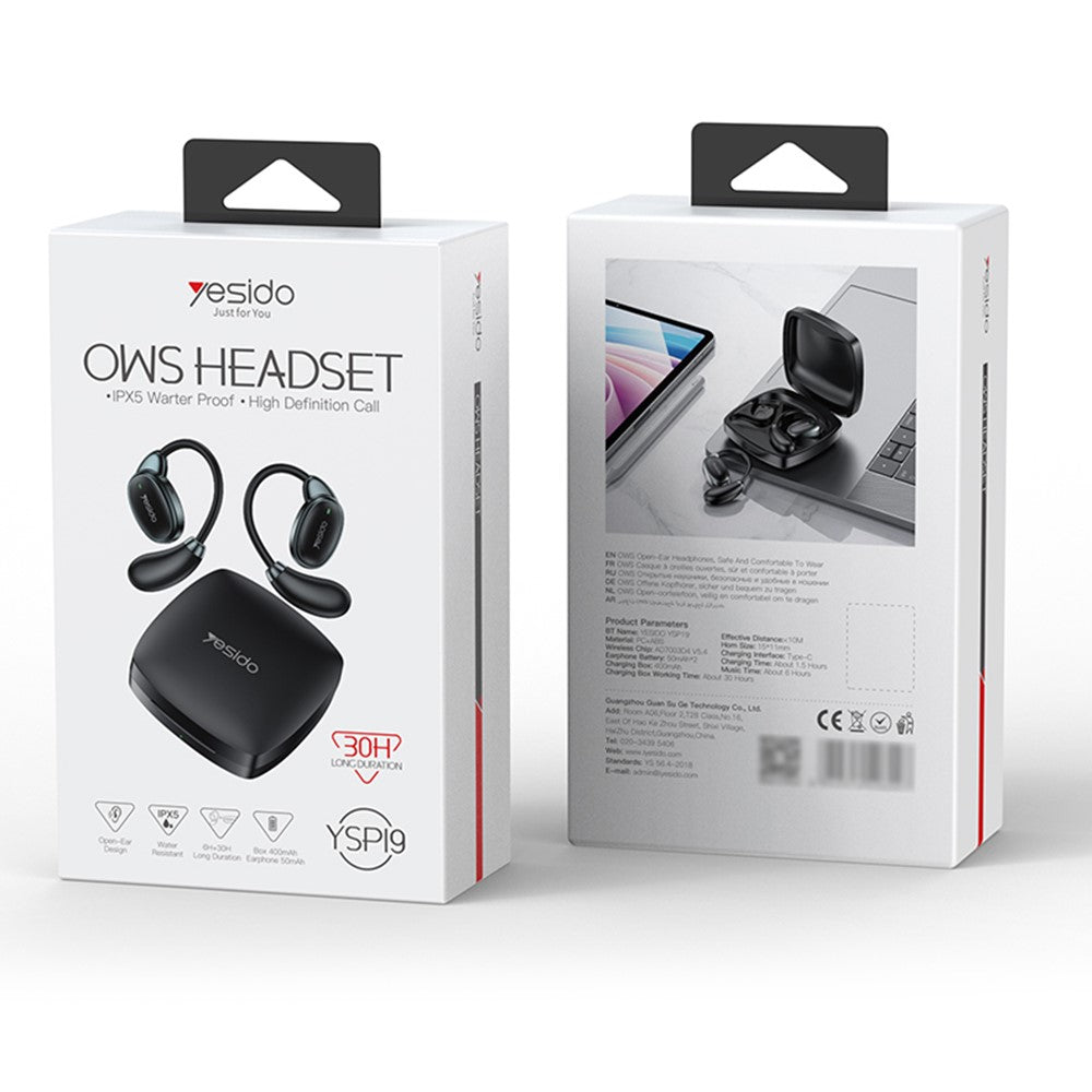 Handsfree Bluetooth Yesido YSP19 BL, TWS, Negru