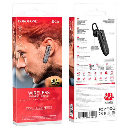 Handsfree Bluetooth Borofone BC36 Lucky, A2DP, Negru