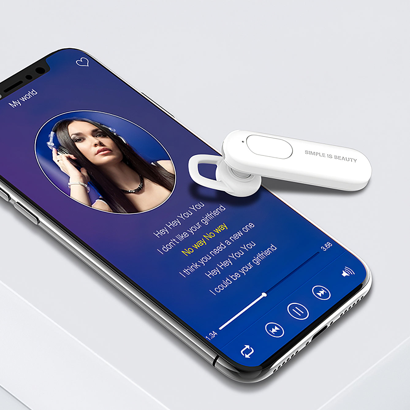 Handsfree Bluetooth XO Design BE4, MultiPoint, A2DP, Alb