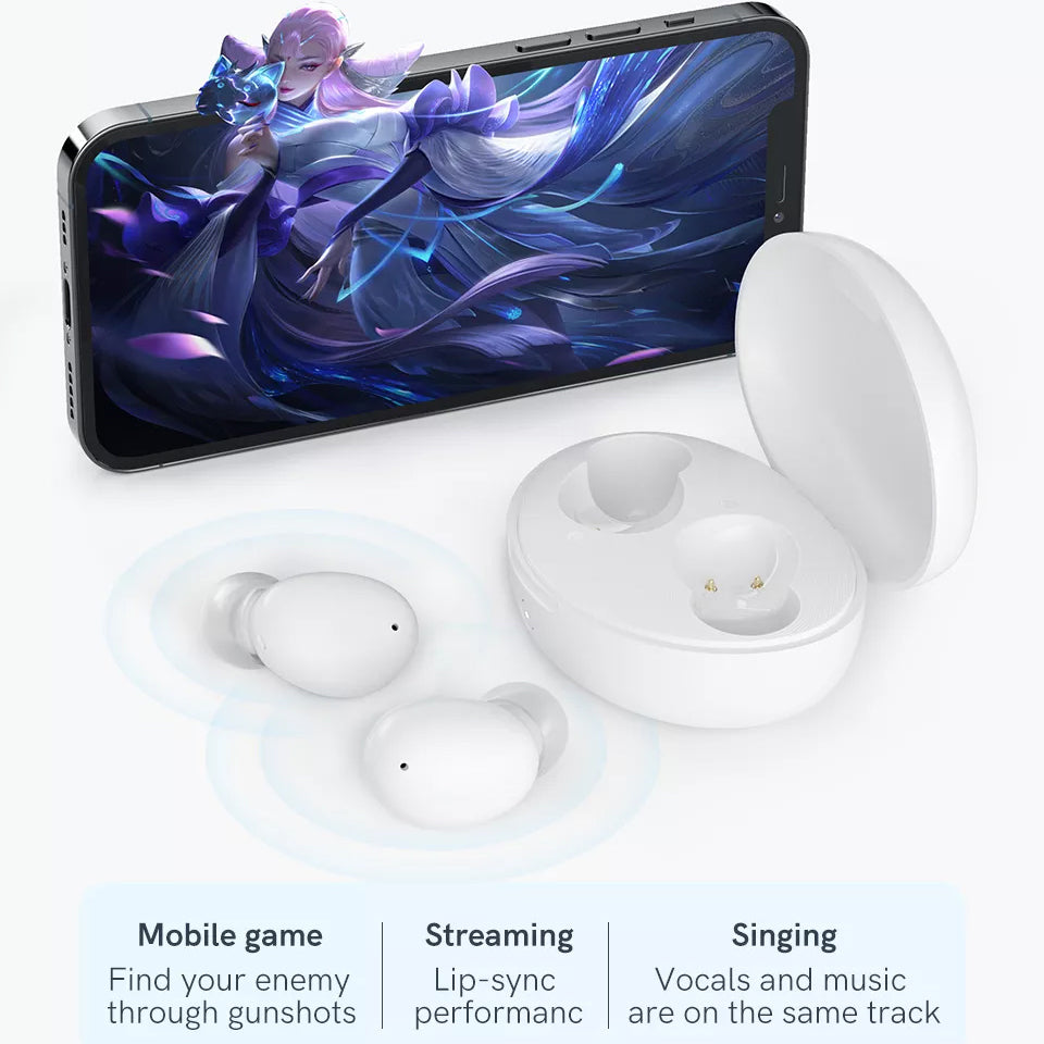 Handsfree Bluetooth QCY T16, TWS, Alb