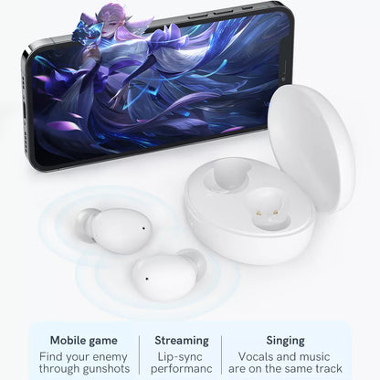 Handsfree Bluetooth QCY T16, TWS, Alb