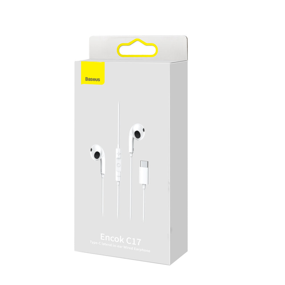 Handsfree USB-C Baseus Encok C17, Alb NGCR010002
