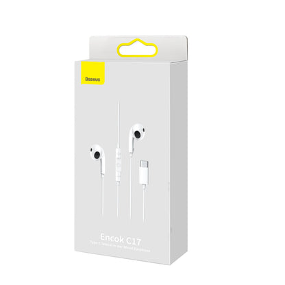 Handsfree USB-C Baseus Encok C17, Alb NGCR010002