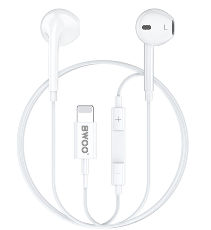 Handsfree Lightning BWOO BO-HF179, Alb