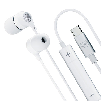 Handsfree USB-C 3MK, Alb