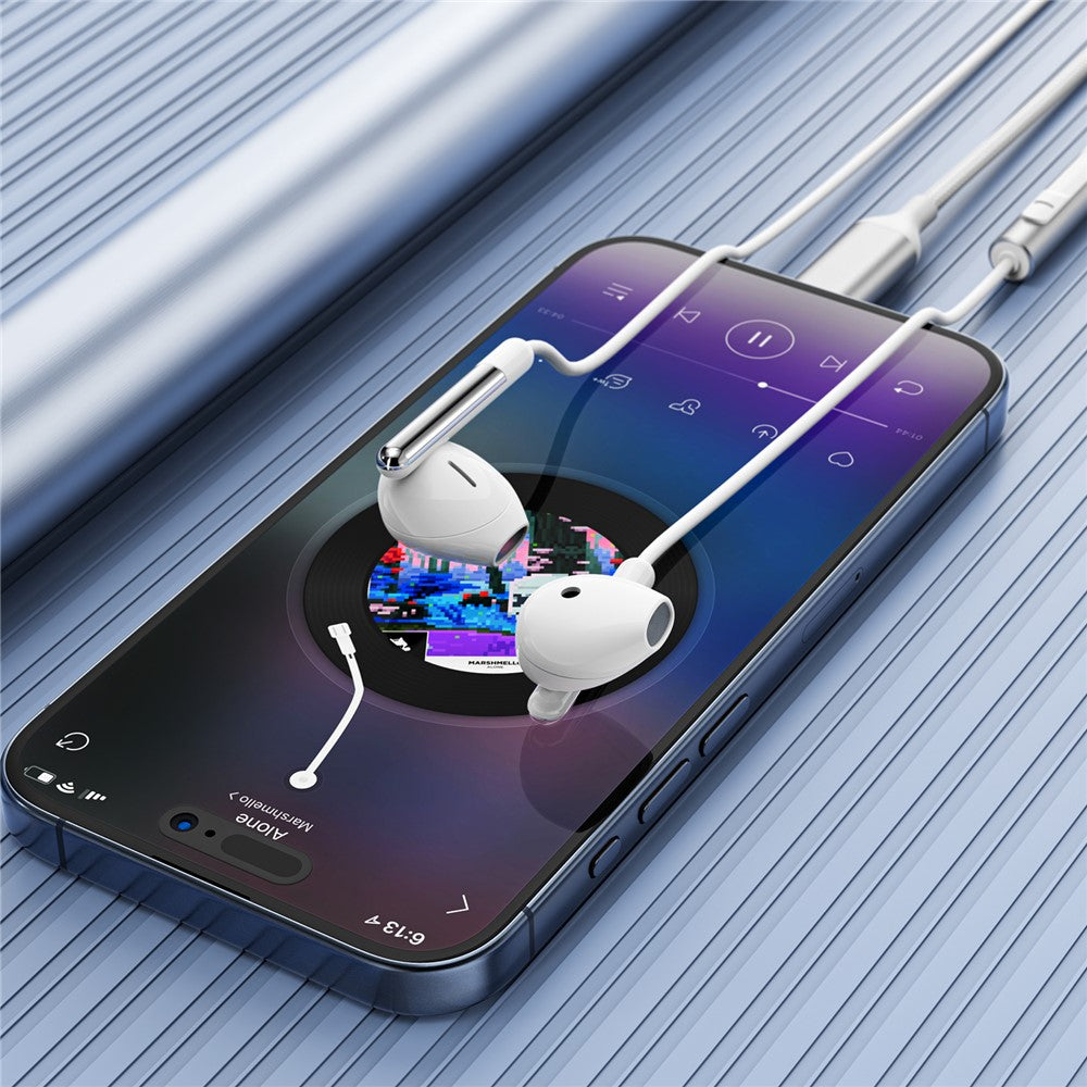 Handsfree USB-C Acefast L3, 1.2m, Alb