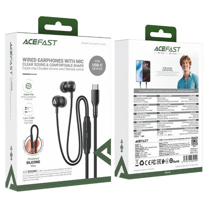Handsfree USB-C Acefast L8, 1.2m, Gri