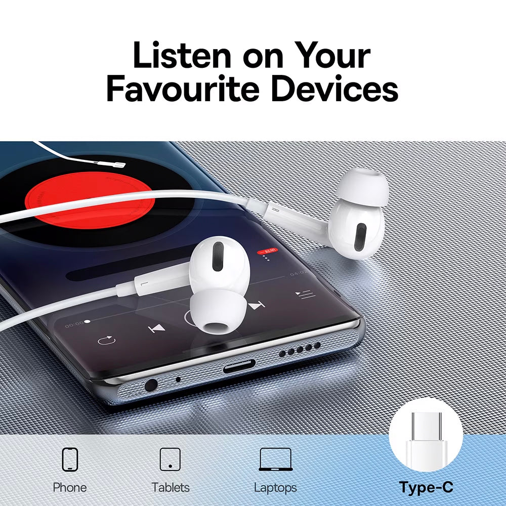 Handsfree USB-C Baseus Encok C18, Alb NGCR030102