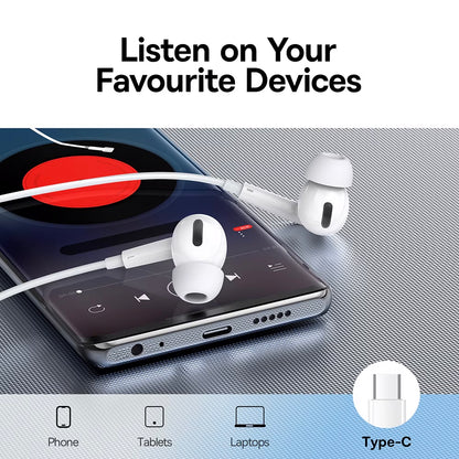 Handsfree USB-C Baseus Encok C18, Alb NGCR030102