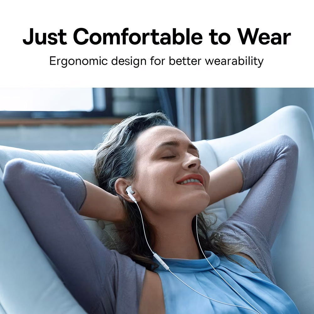 Handsfree USB-C Baseus Encok C18, Alb NGCR030102