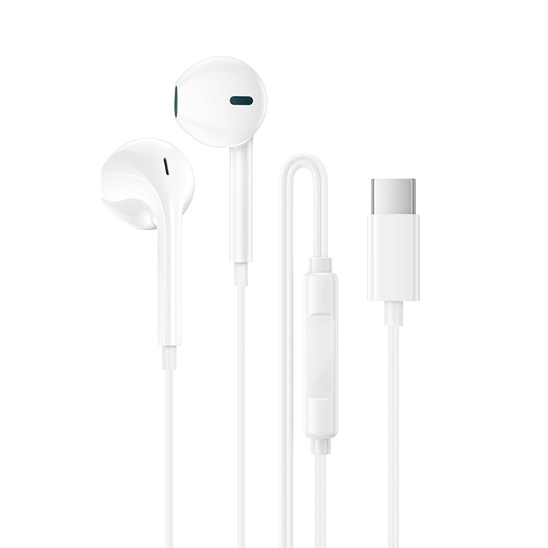 Handsfree USB-C Borofone BM100 Fuente, Alb