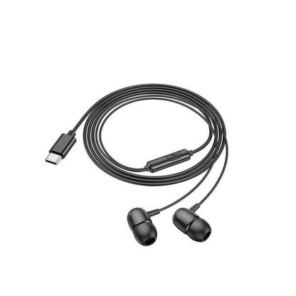 Handsfree USB-C Borofone BM77 Delicious, Negru