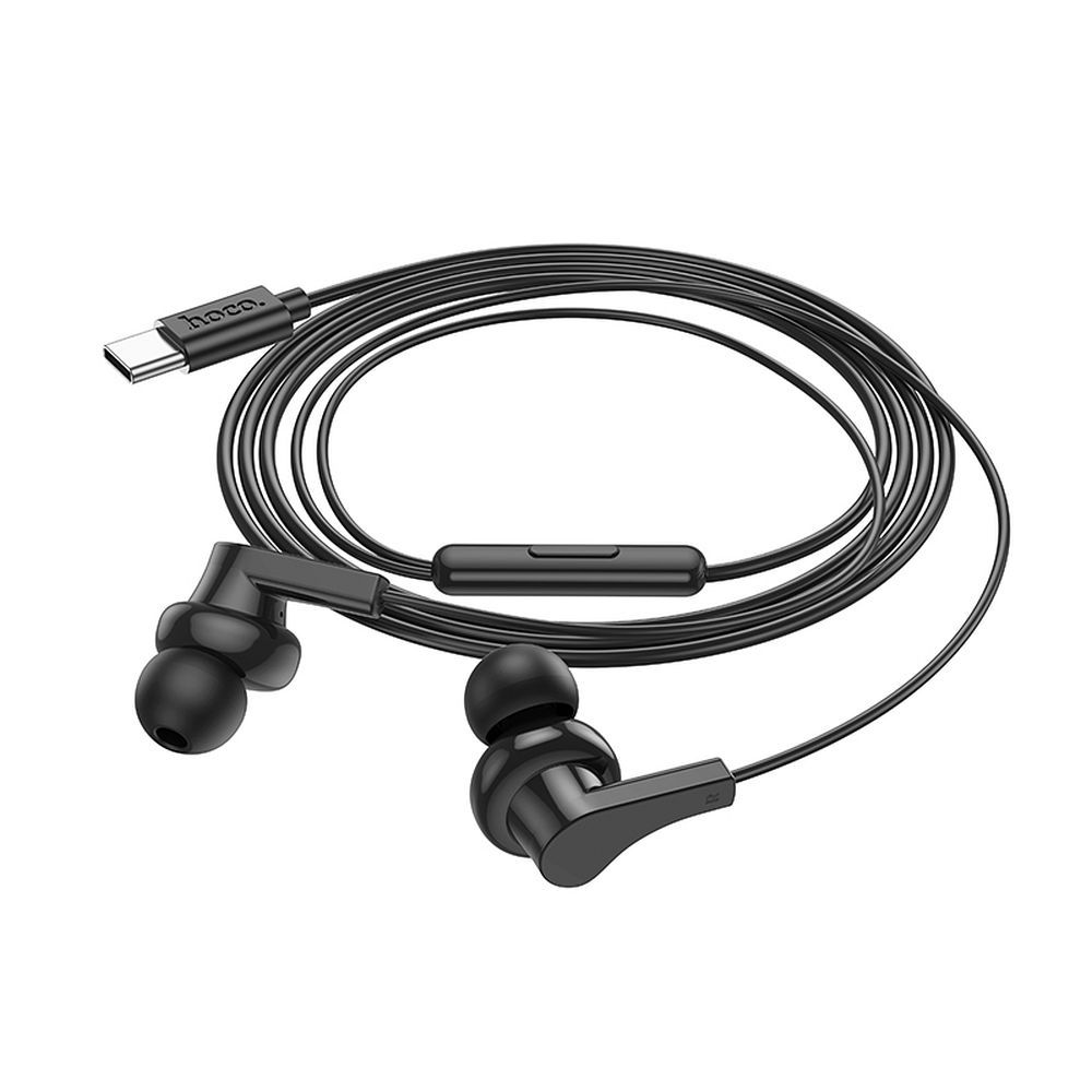 Handsfree USB-C HOCO M114, Negru