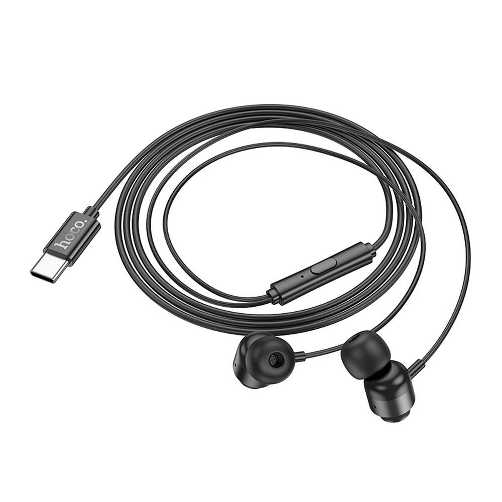 Handsfree USB-C HOCO M122, Negru