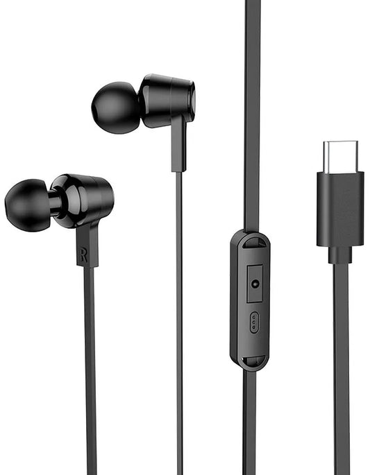 Handsfree USB-C HOCO M86, Negru
