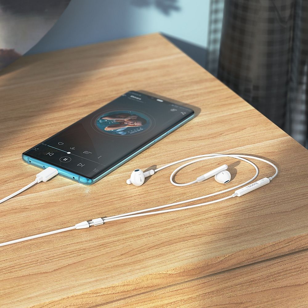 Handsfree USB-C HOCO M93, Alb