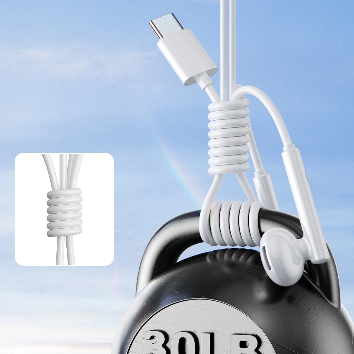 Handsfree USB-C Joyroom JR-EC05, Alb