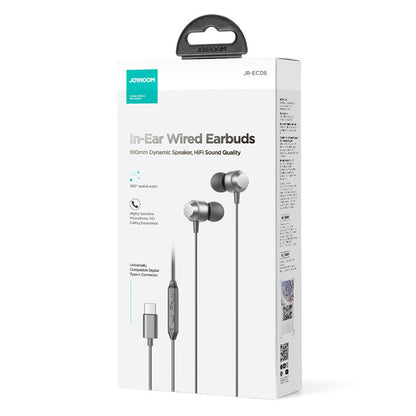 Handsfree USB-C Joyroom JR-EC06, Gri