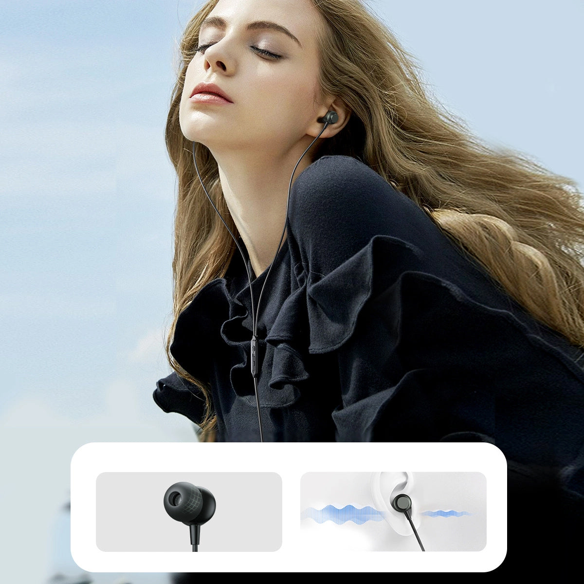 Handsfree USB-C Joyroom JR-EC06, Gri