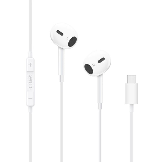 Handsfree USB-C Tech-Protect Ultraboost Core G2, Alb
