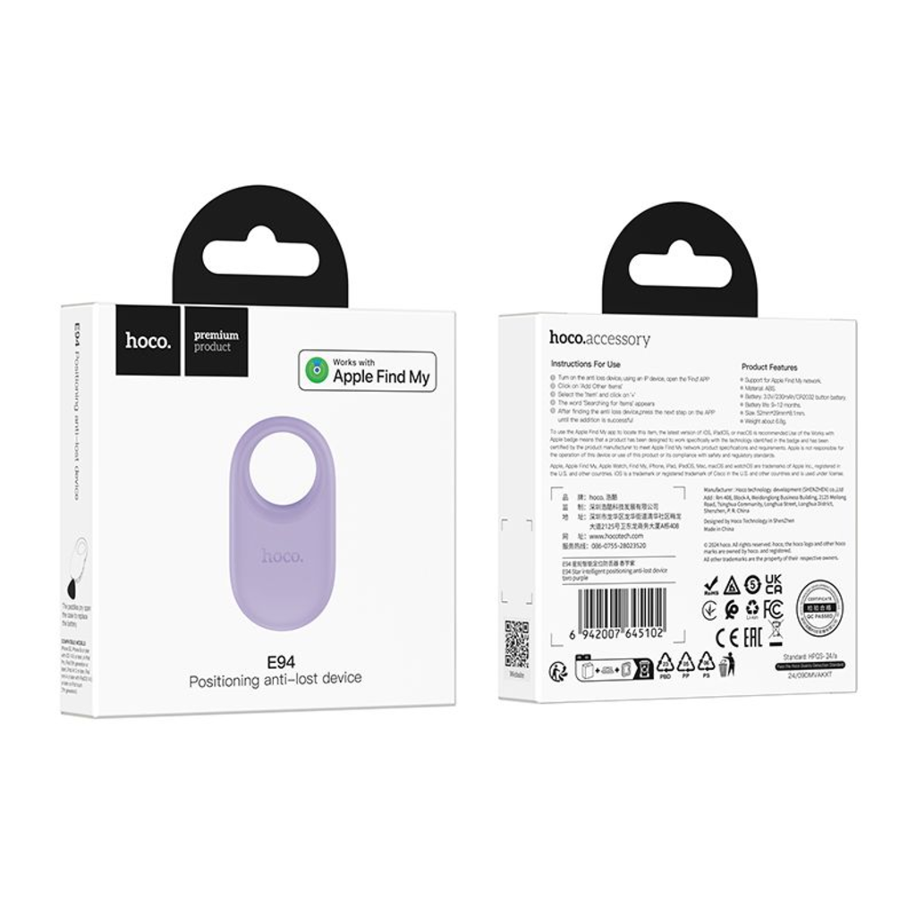 HOCO SmartTag E94 pentru iOS Series, Mov
