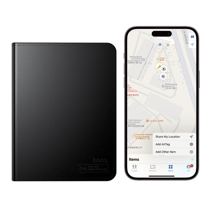 HOCO SmartTag Passport E91G pentru iOS Series, Negru