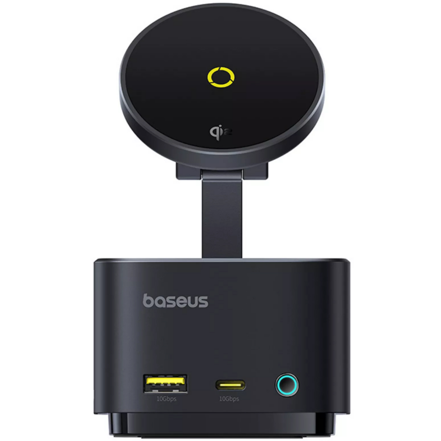 Hub Multifunctional Baseus MagPro II 7in1, 1 x USB-A - 2 x USB-C - 1 x HDMI - 1 x QI - 1 x SD - 1 x microSD, Negru Resigilat B00072900121-00