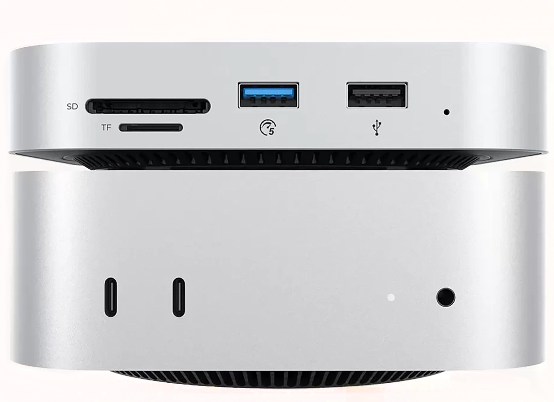 Hub Multifunctional Orico MiniLink M48PR pentru Apple Mac Mini M4, 9in1, Argintiu