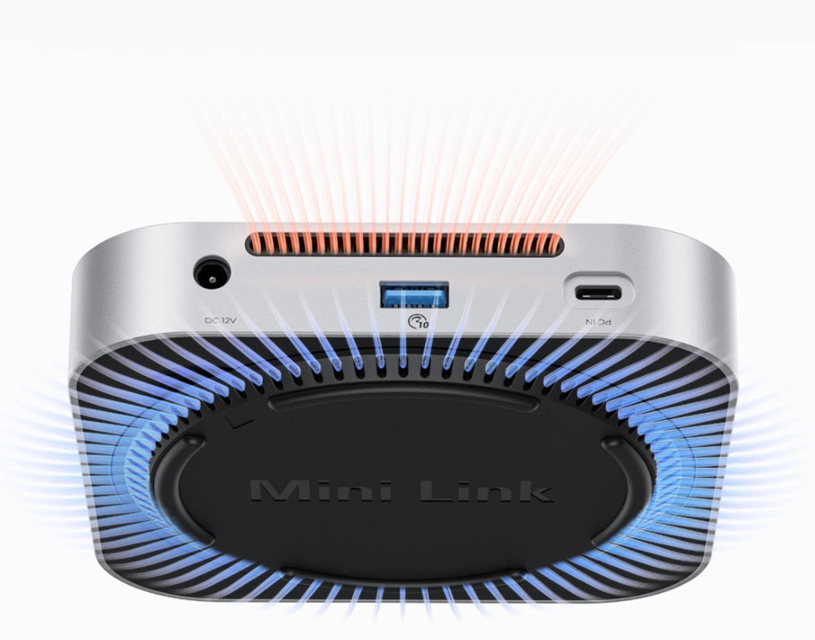 Hub Multifunctional Orico MiniLink M49P pentru Apple Mac Mini M4, 9in1, Argintiu