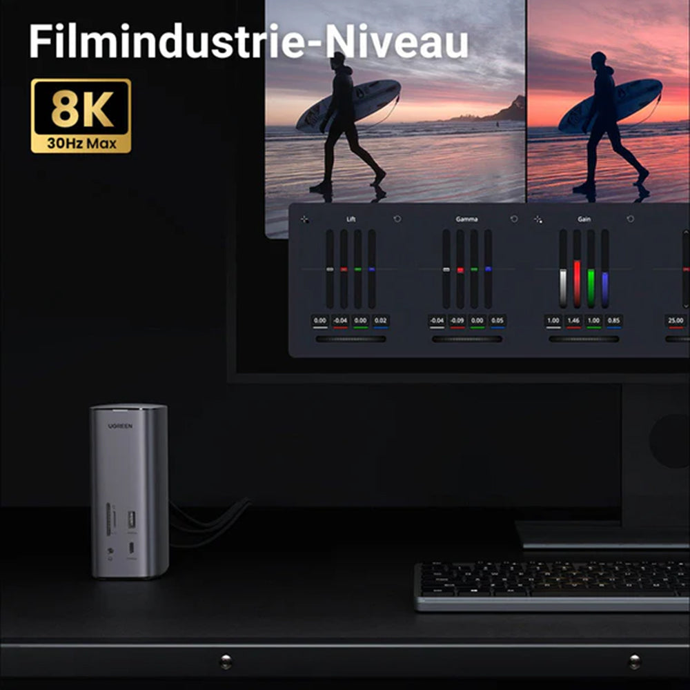 Hub Multifunctional UGREEN Pro CM555, 13in1, Gri