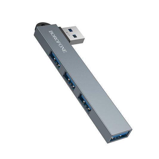 Hub USB Borofone FH1, 4in1, Gri