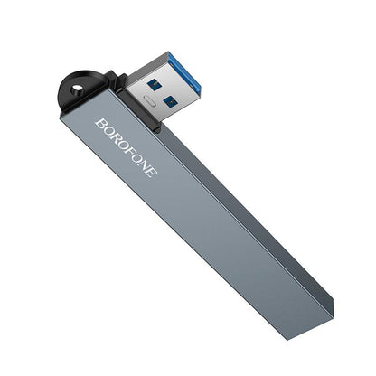 Hub USB Borofone FH1, 4in1, Gri