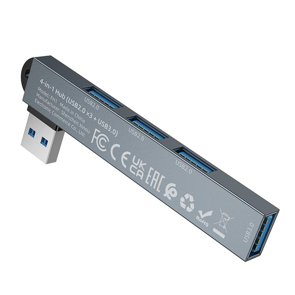 Hub USB Borofone FH1, 4in1, Gri
