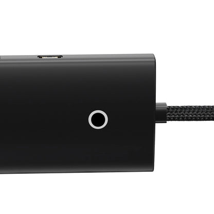 Hub USB Baseus Lite, 4 x USB-A 3.0 - 1 x USB-C, 2m, Negru WKQX030201