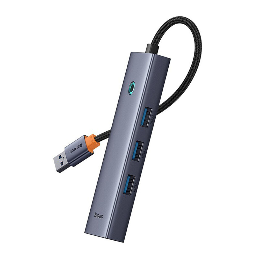 Hub USB Baseus UltraJoy, 3 x USB-A 3.0 - 1 x RJ45, Gri B0005280A813-01