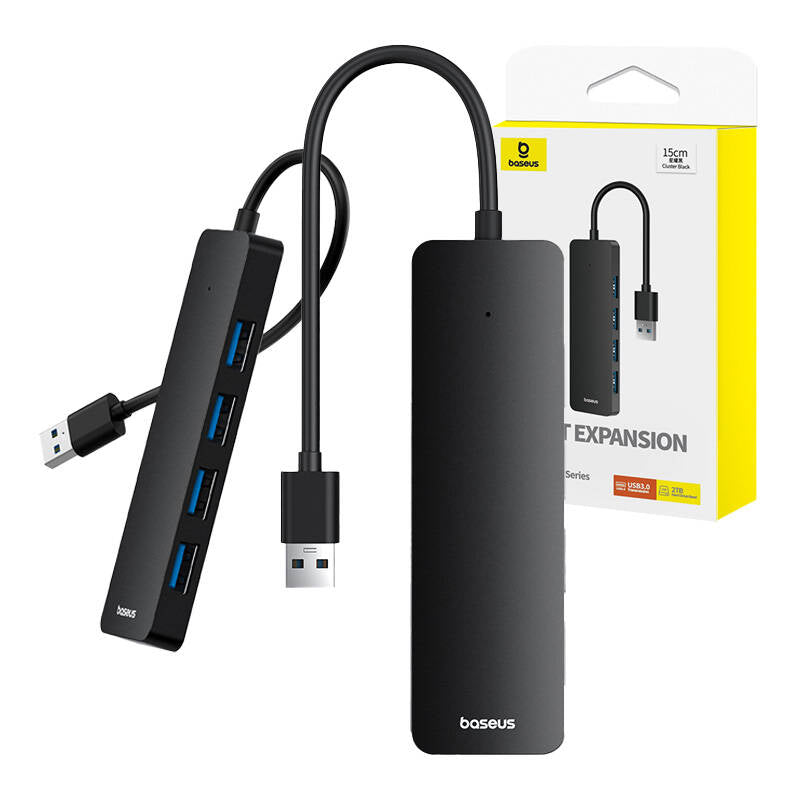 Hub USB Baseus UltraJoy, 4 x USB-A 3.0, 0.15m, Negru B0005280B111-00