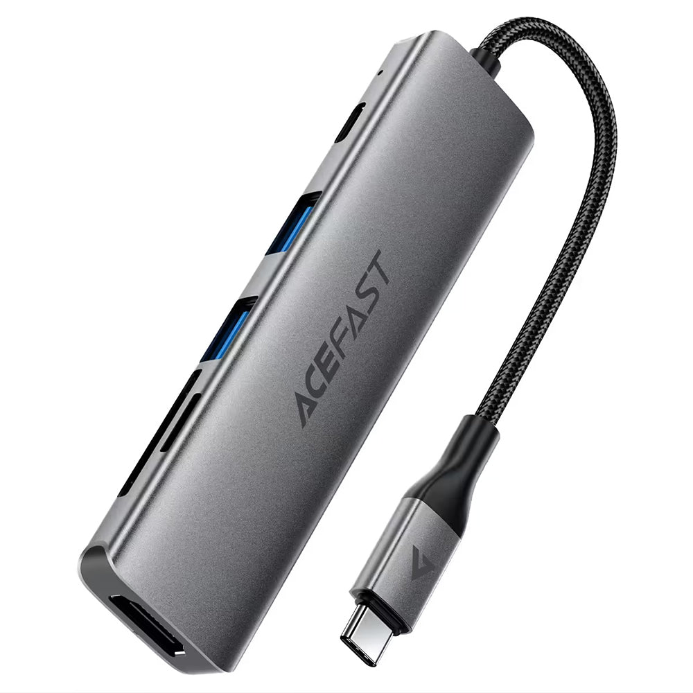 Hub USB-C Acefast J18, 6in1, Gri